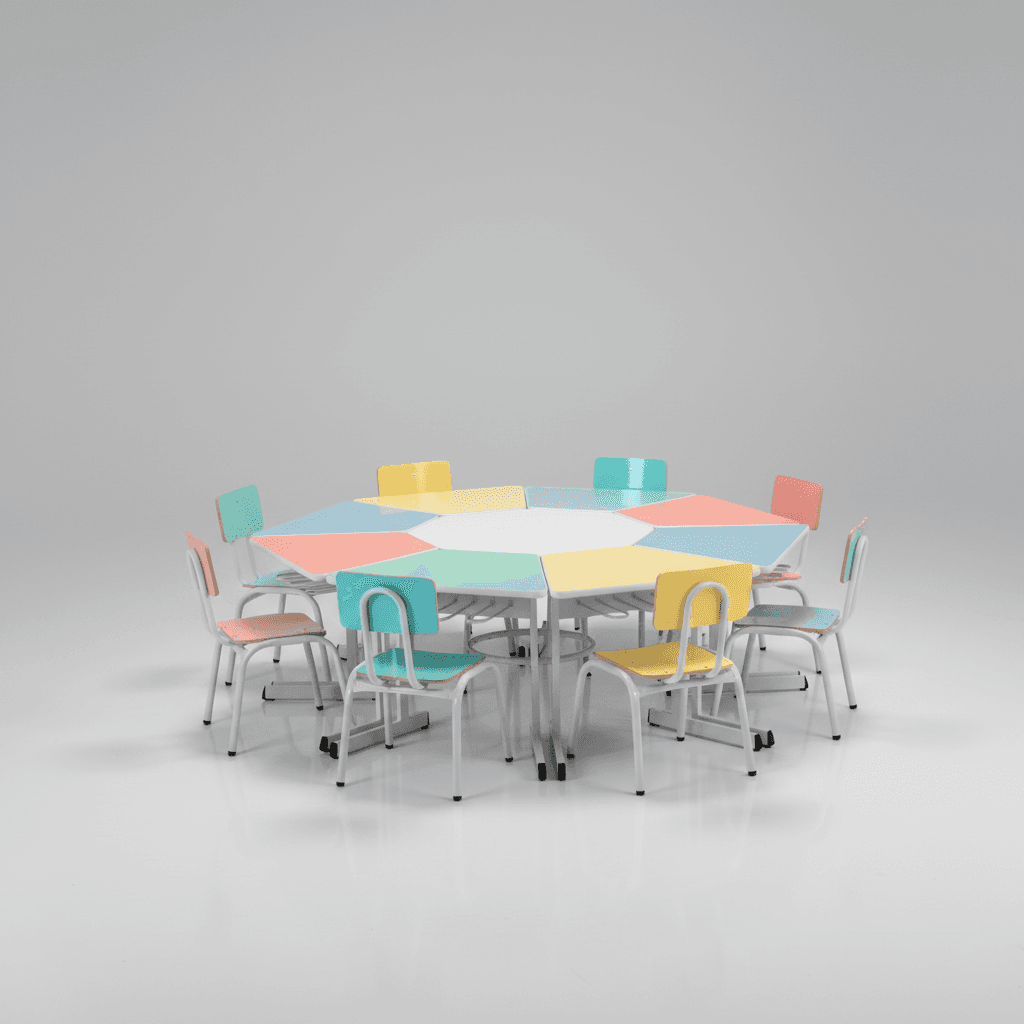 Móveis escolares em ambiente educacional